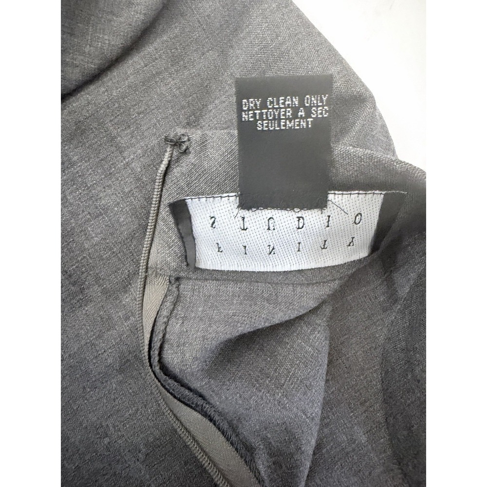 Finity Studio Wool Blend Blouse Size 10 Gray Office Career Wear - Picture 3 of 9